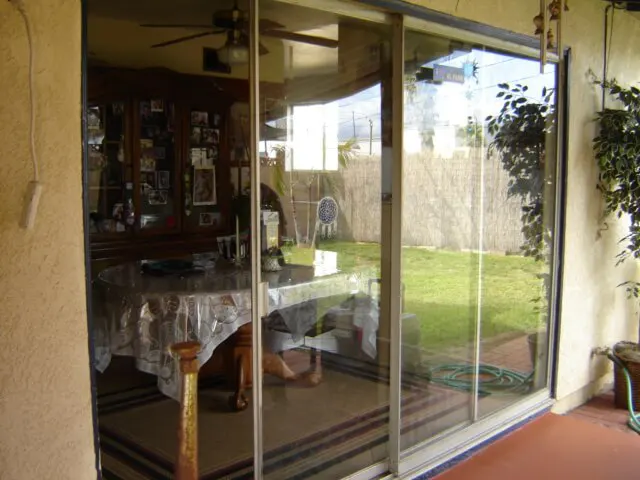 Sliding Doors Installation in Riverside CA - Ameristar - Before Photo